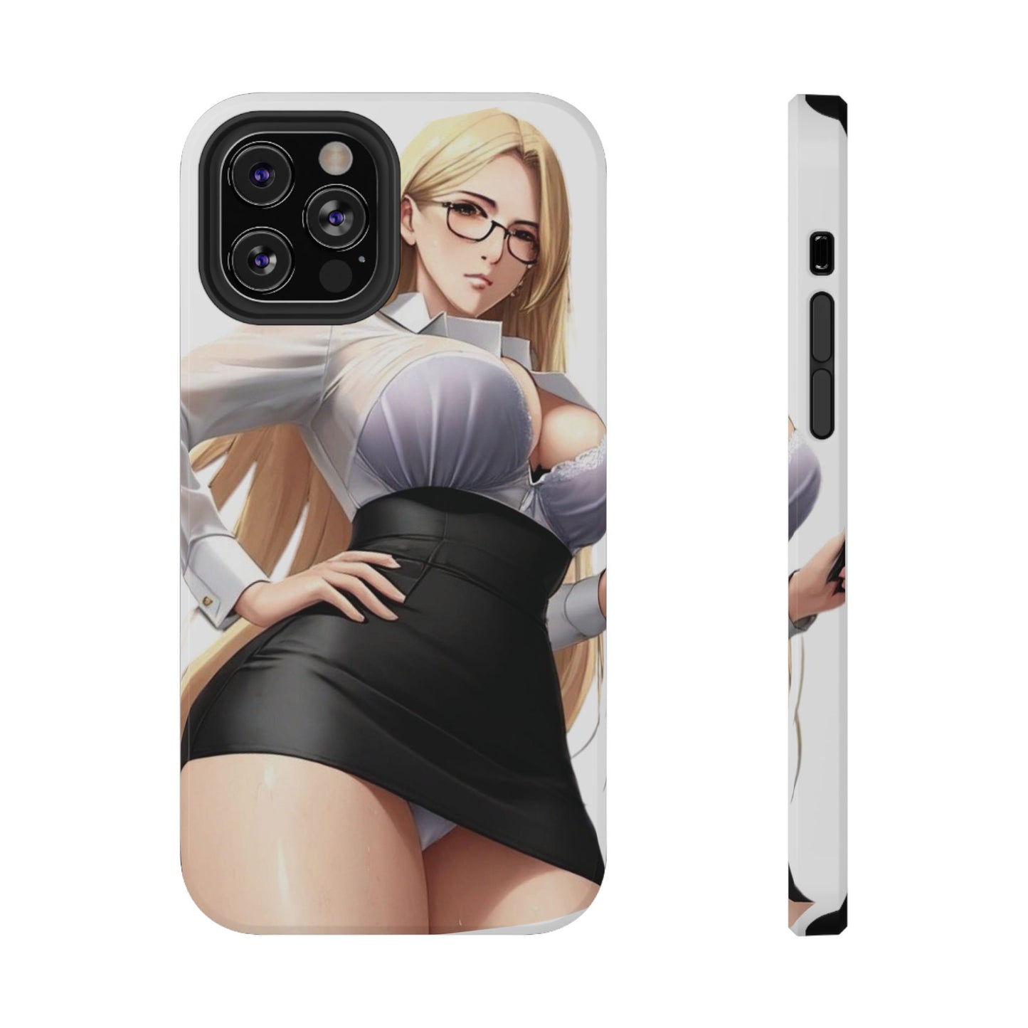 Impact-Resistant Phone Cases - Classy Blonde In Glasses