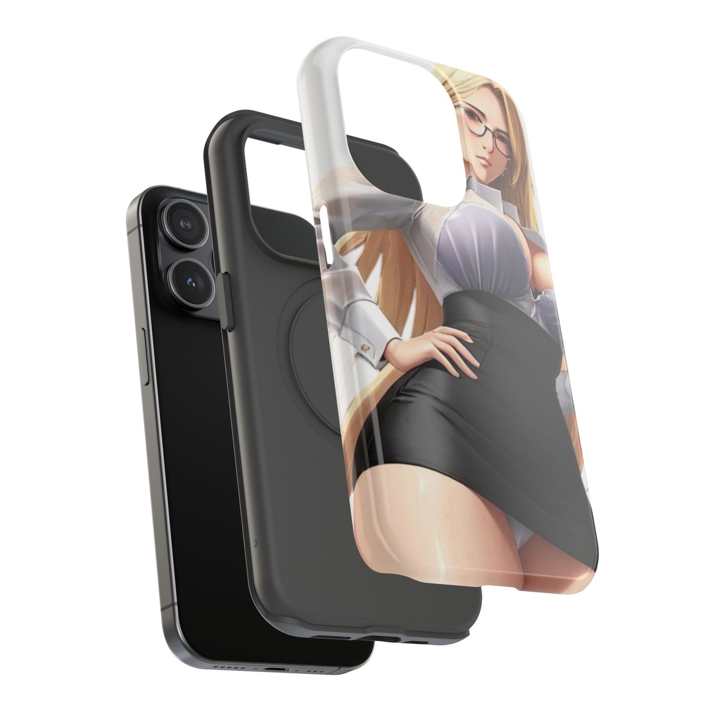 Impact-Resistant Phone Cases - Classy Blonde In Glasses