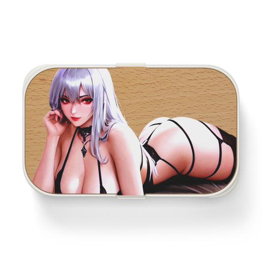 Bento Lunch Box - Curvy Silver Haired Anime Bombshell