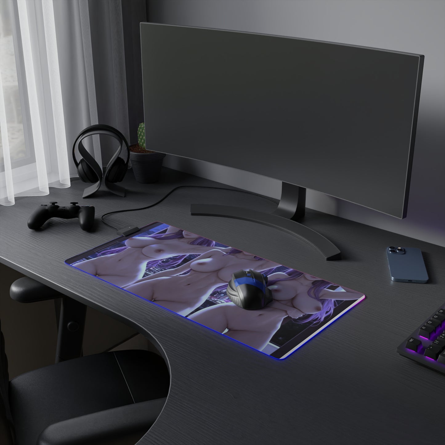 LED Gaming Mouse Pad - Three Sexy Seductresses