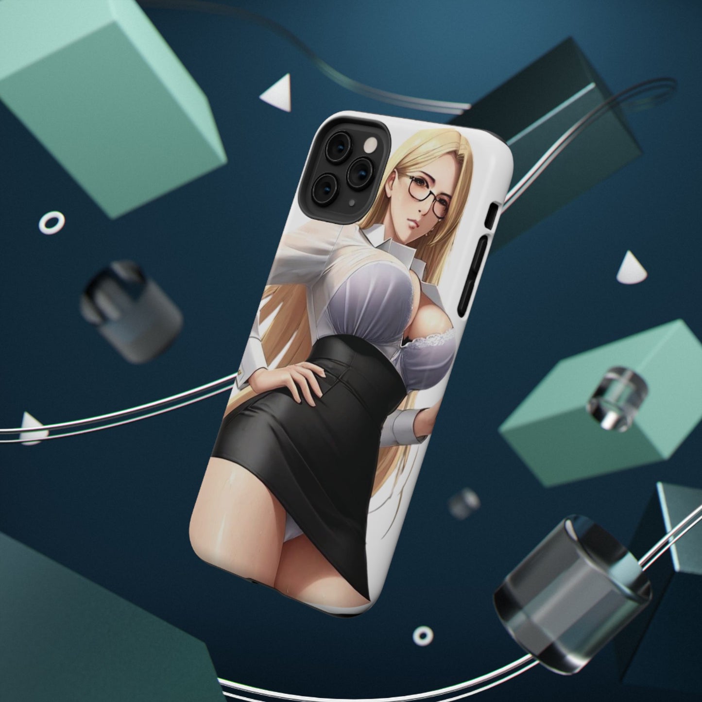 Impact-Resistant Phone Cases - Classy Blonde In Glasses