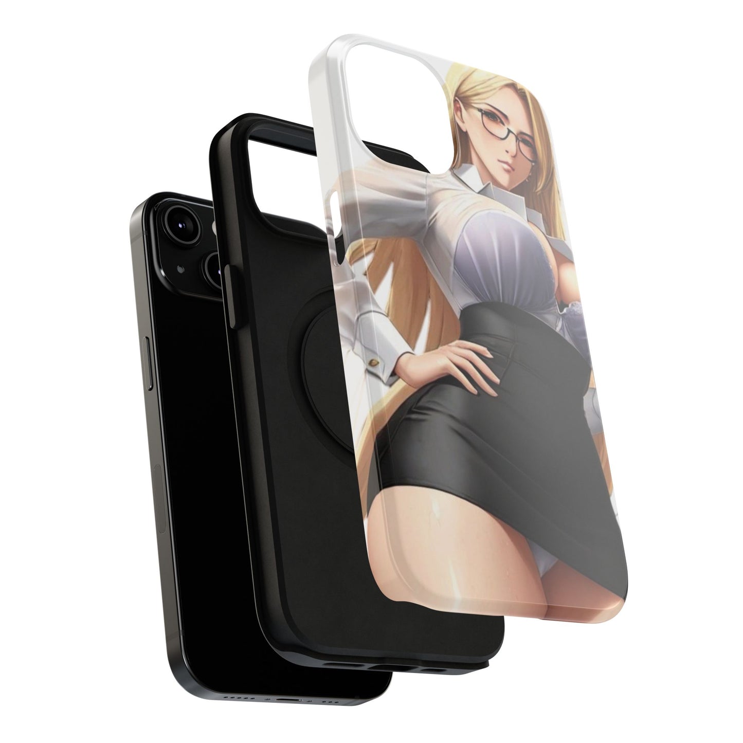 Impact-Resistant Phone Cases - Classy Blonde In Glasses