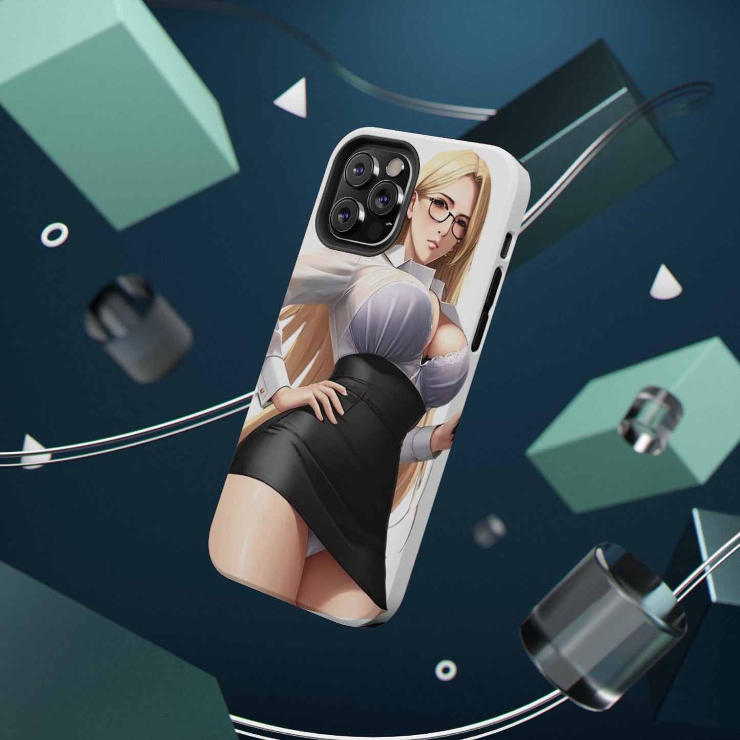 Impact-Resistant Phone Cases - Classy Blonde In Glasses