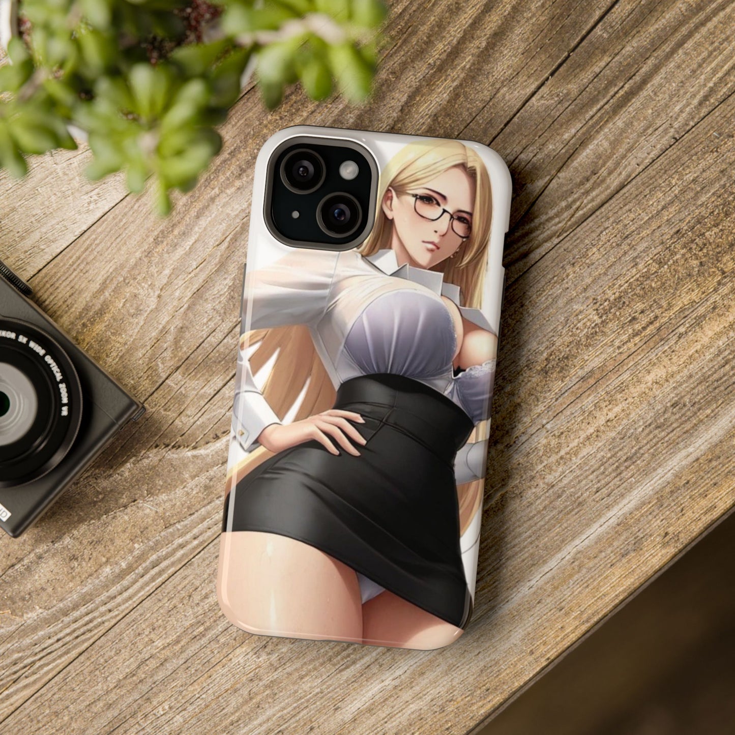 Impact-Resistant Phone Cases - Classy Blonde In Glasses