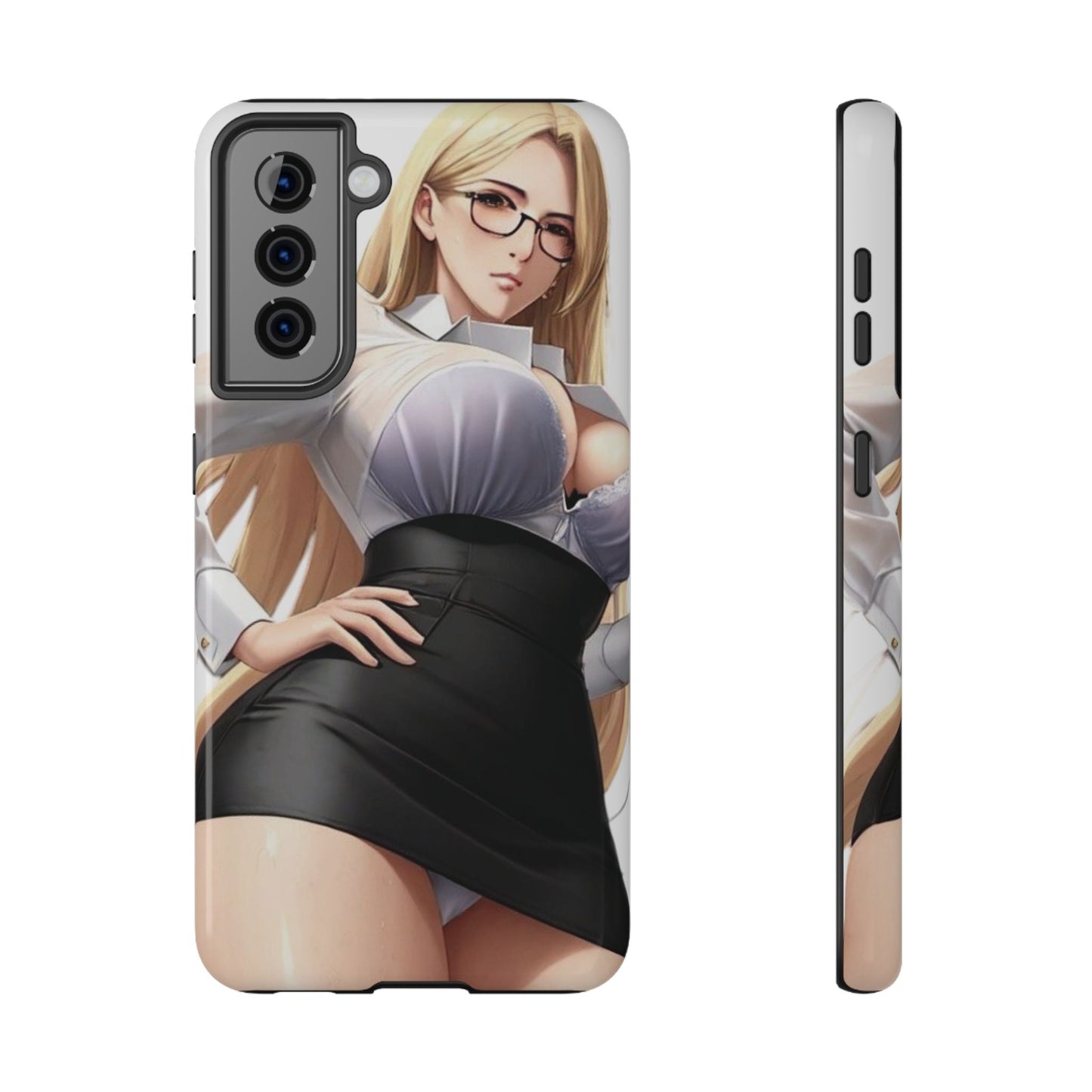 Impact-Resistant Phone Cases - Classy Blonde In Glasses