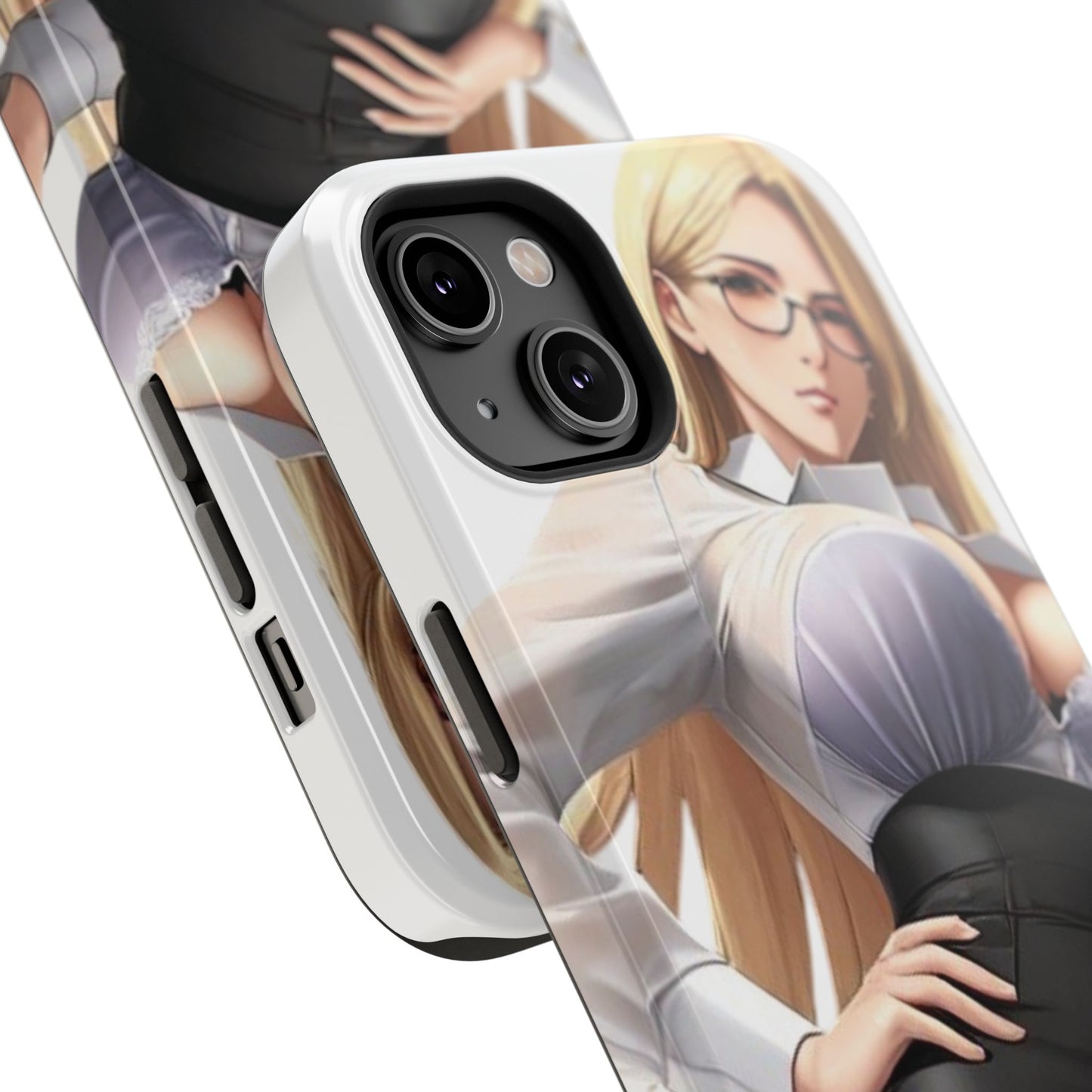 Impact-Resistant Phone Cases - Classy Blonde In Glasses