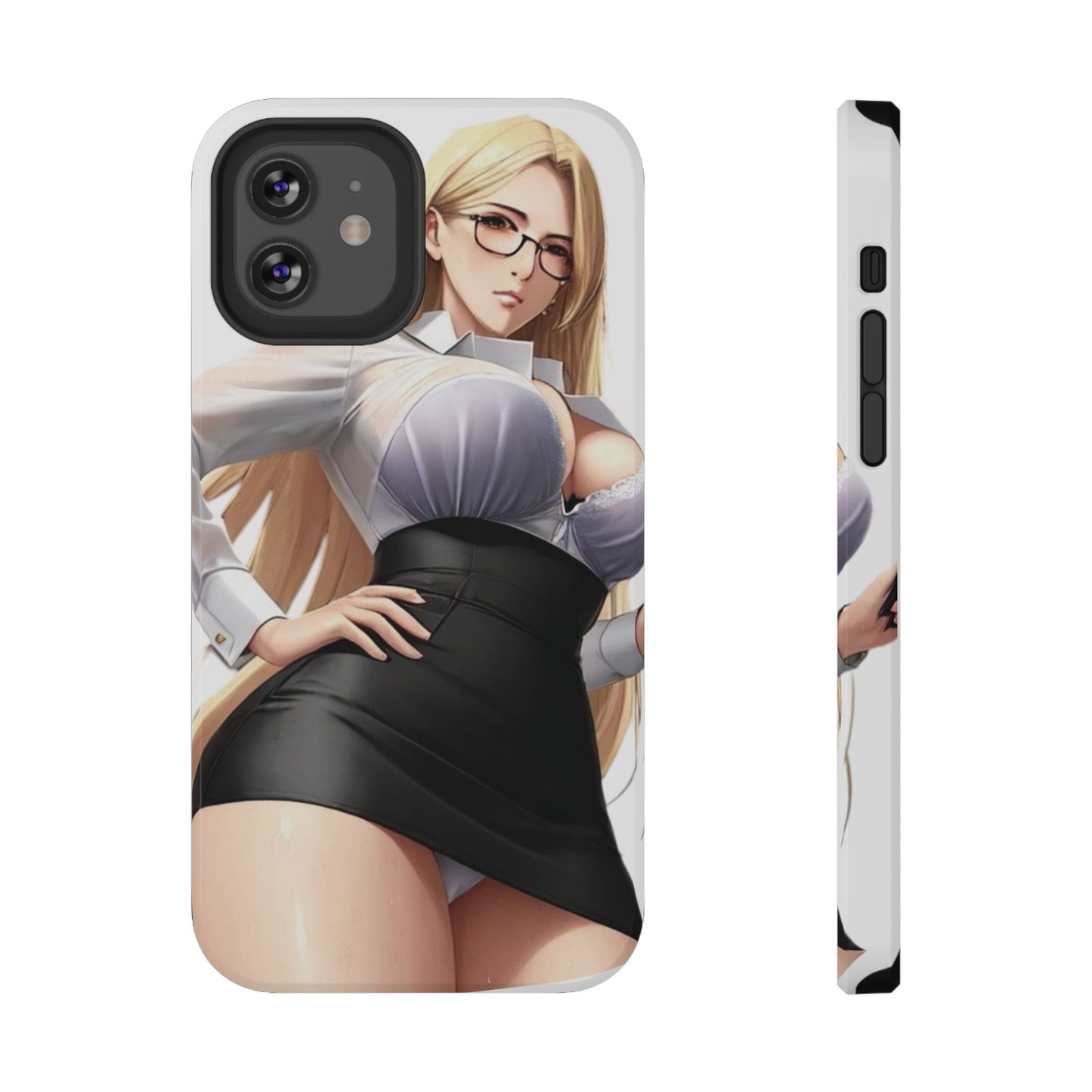 Impact-Resistant Phone Cases - Classy Blonde In Glasses