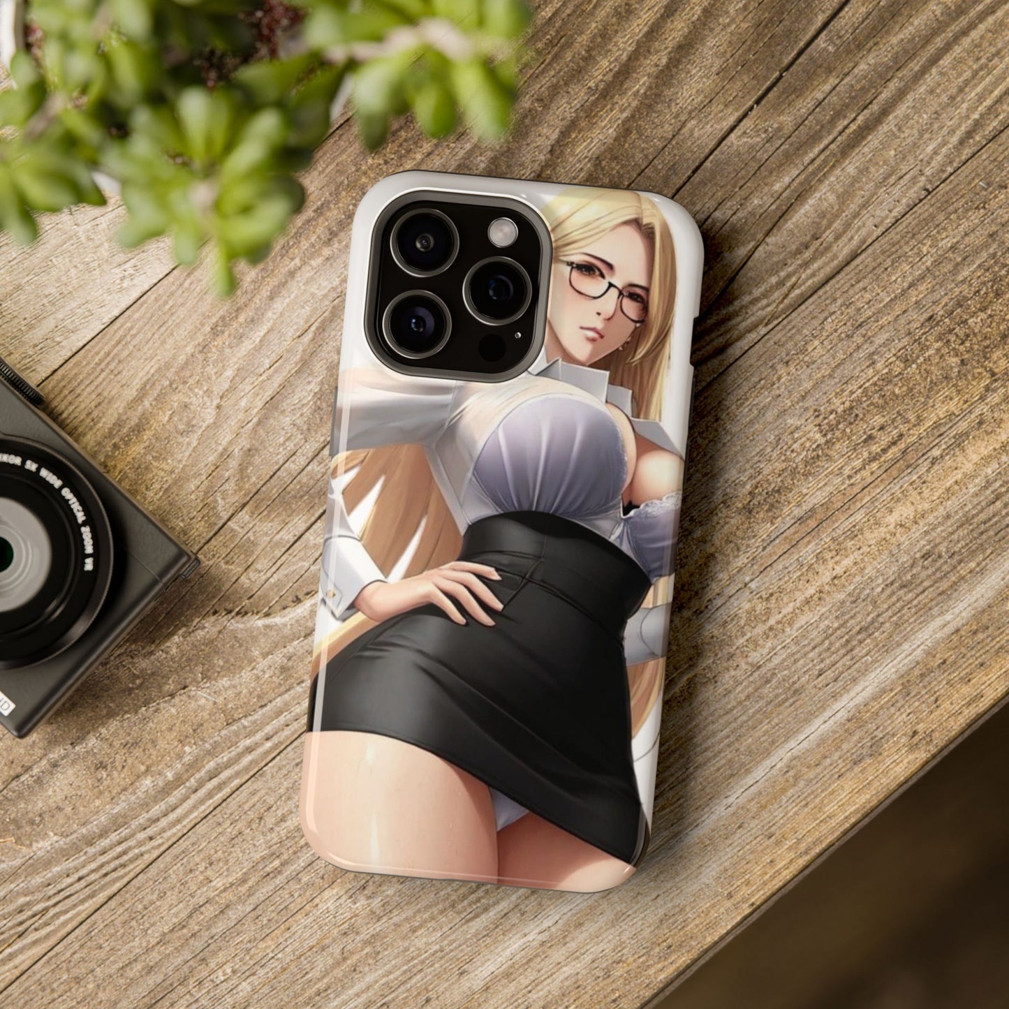 Impact-Resistant Phone Cases - Classy Blonde In Glasses