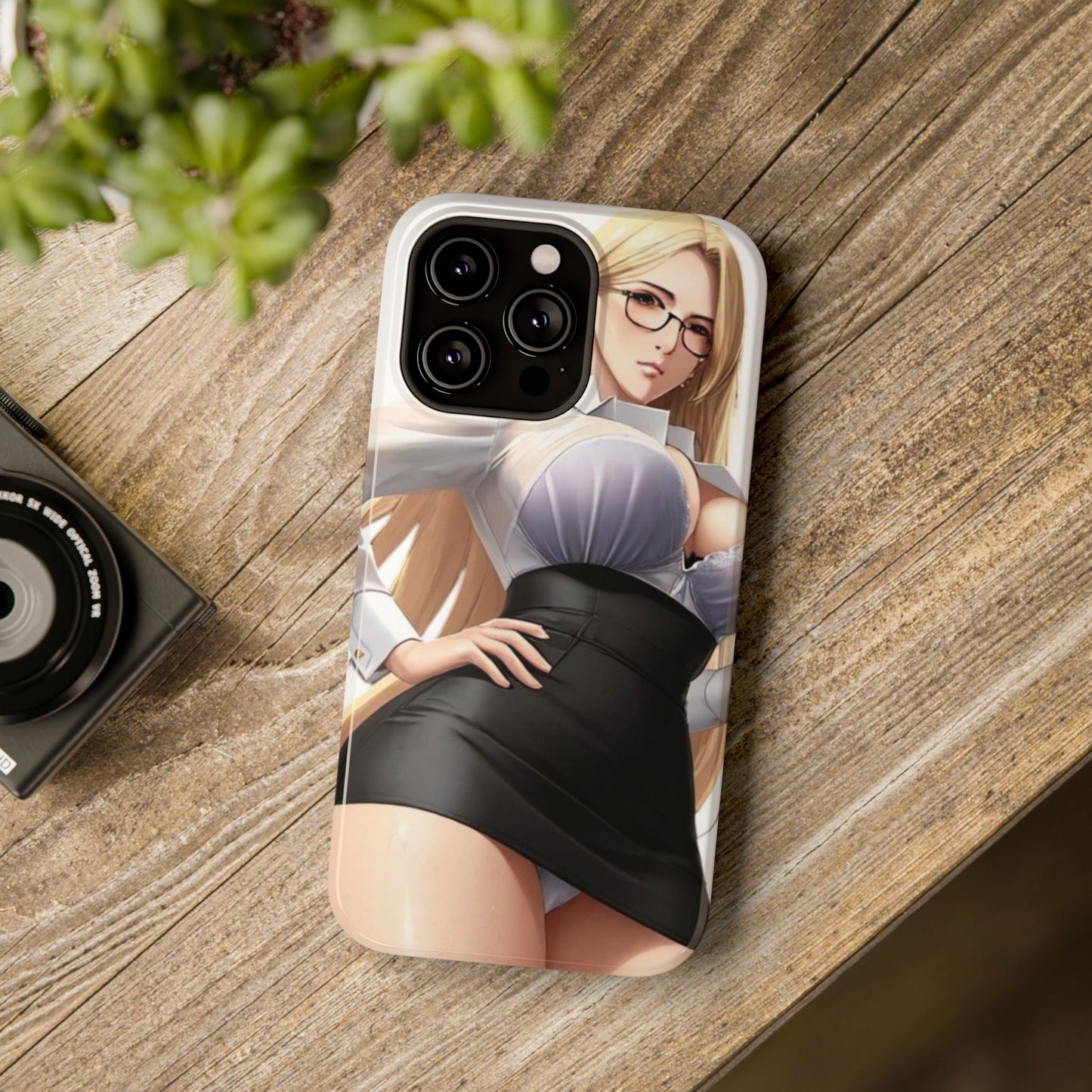 Impact-Resistant Phone Cases - Classy Blonde In Glasses