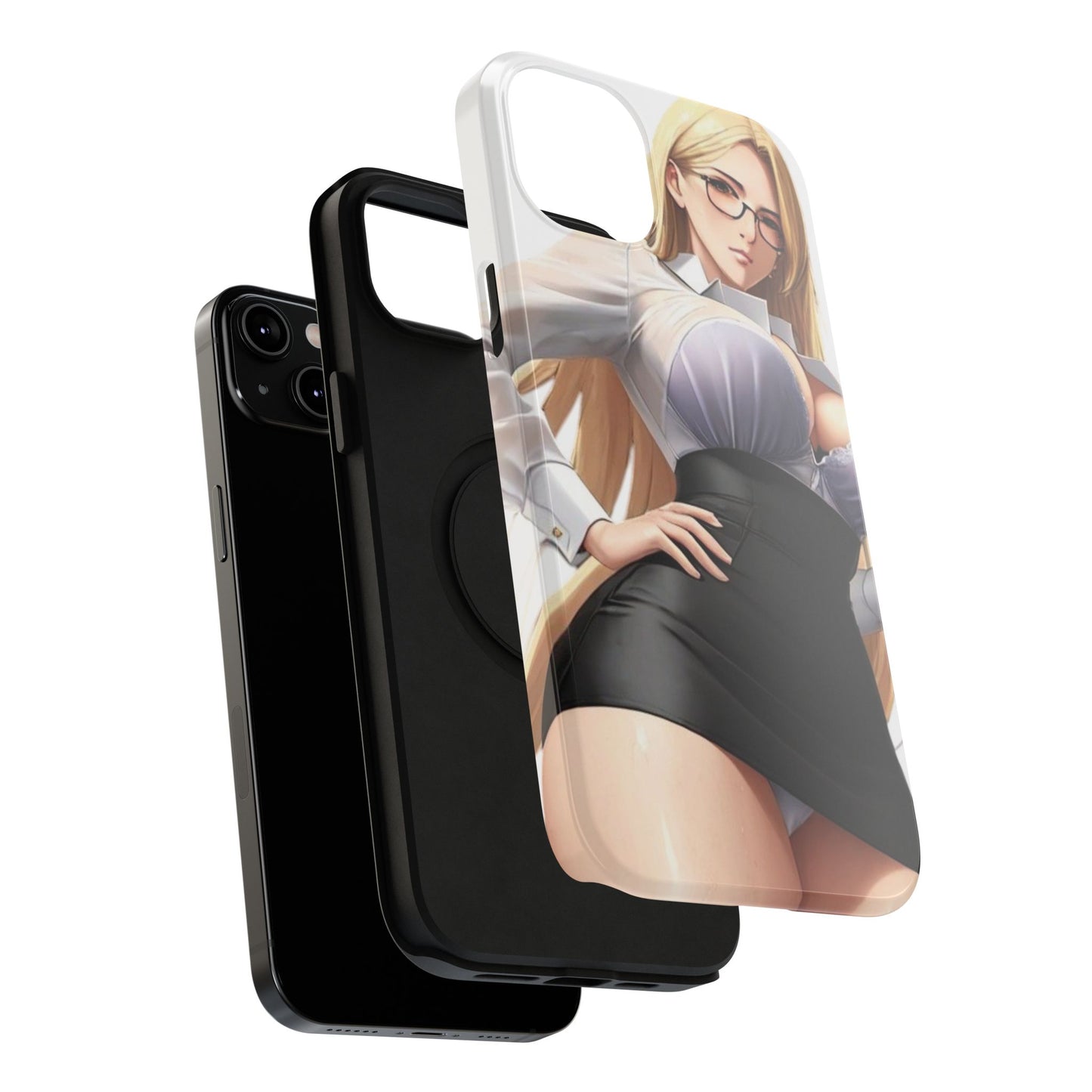 Impact-Resistant Phone Cases - Classy Blonde In Glasses