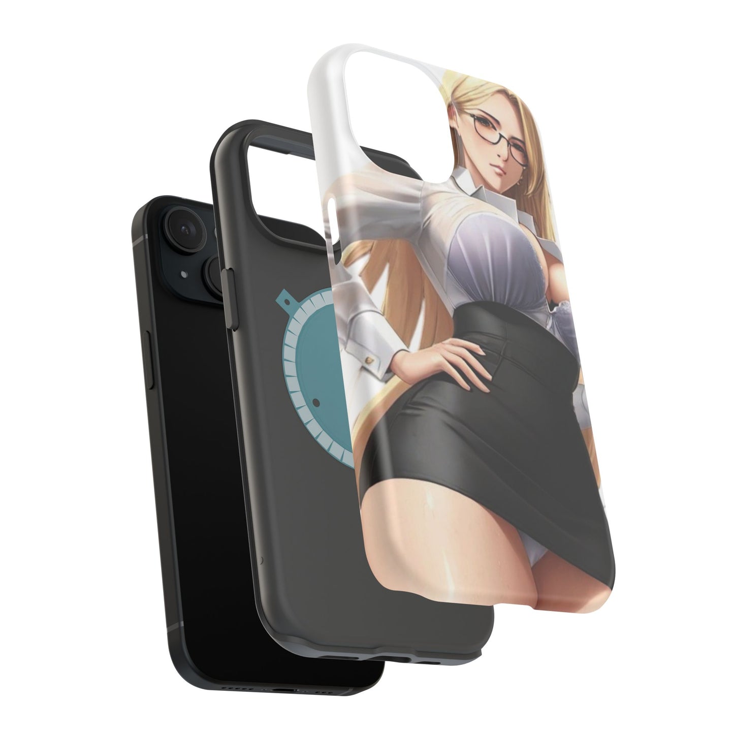 Impact-Resistant Phone Cases - Classy Blonde In Glasses