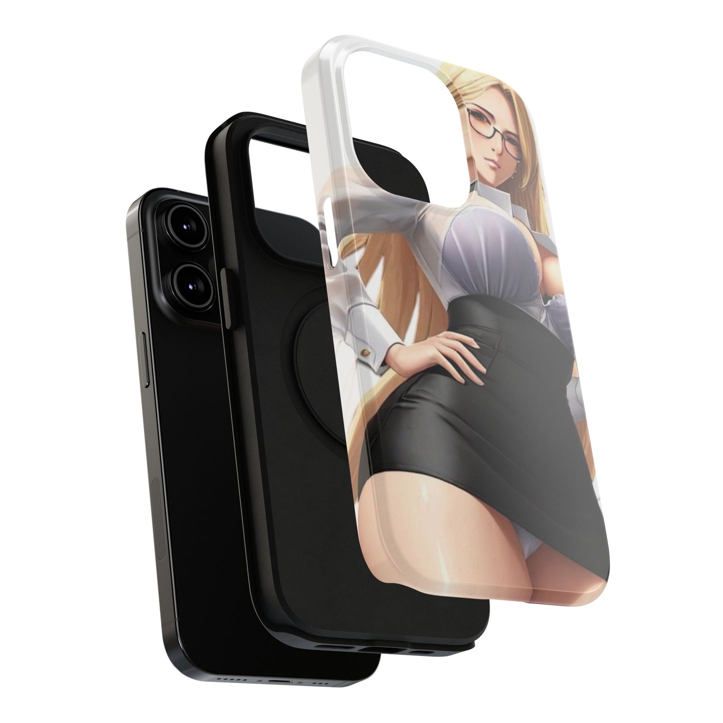 Impact-Resistant Phone Cases - Classy Blonde In Glasses