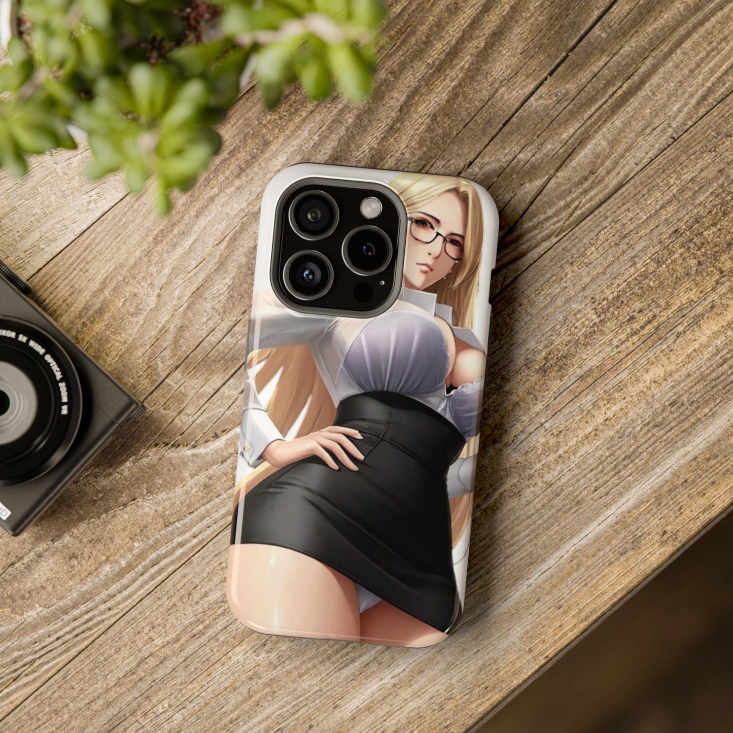 Impact-Resistant Phone Cases - Classy Blonde In Glasses