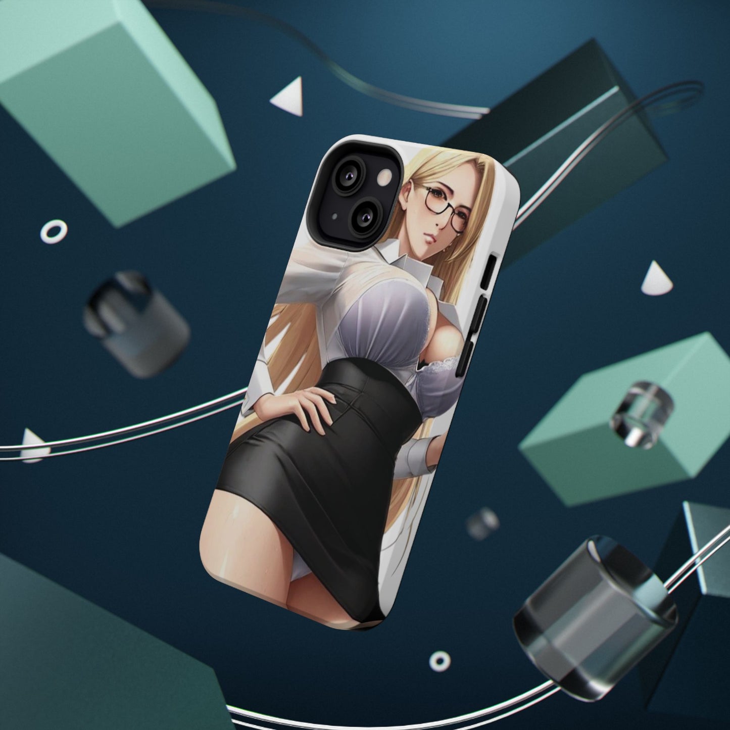 Impact-Resistant Phone Cases - Classy Blonde In Glasses