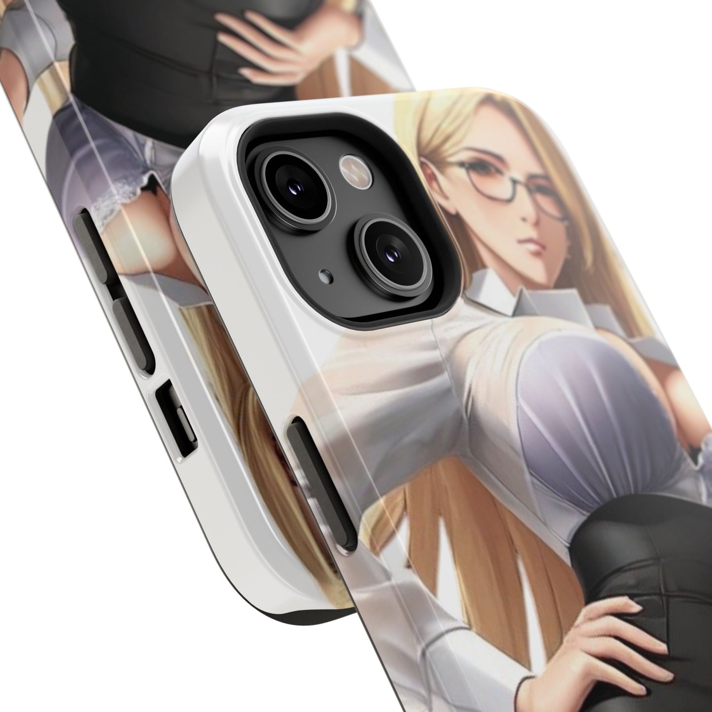 Impact-Resistant Phone Cases - Classy Blonde In Glasses