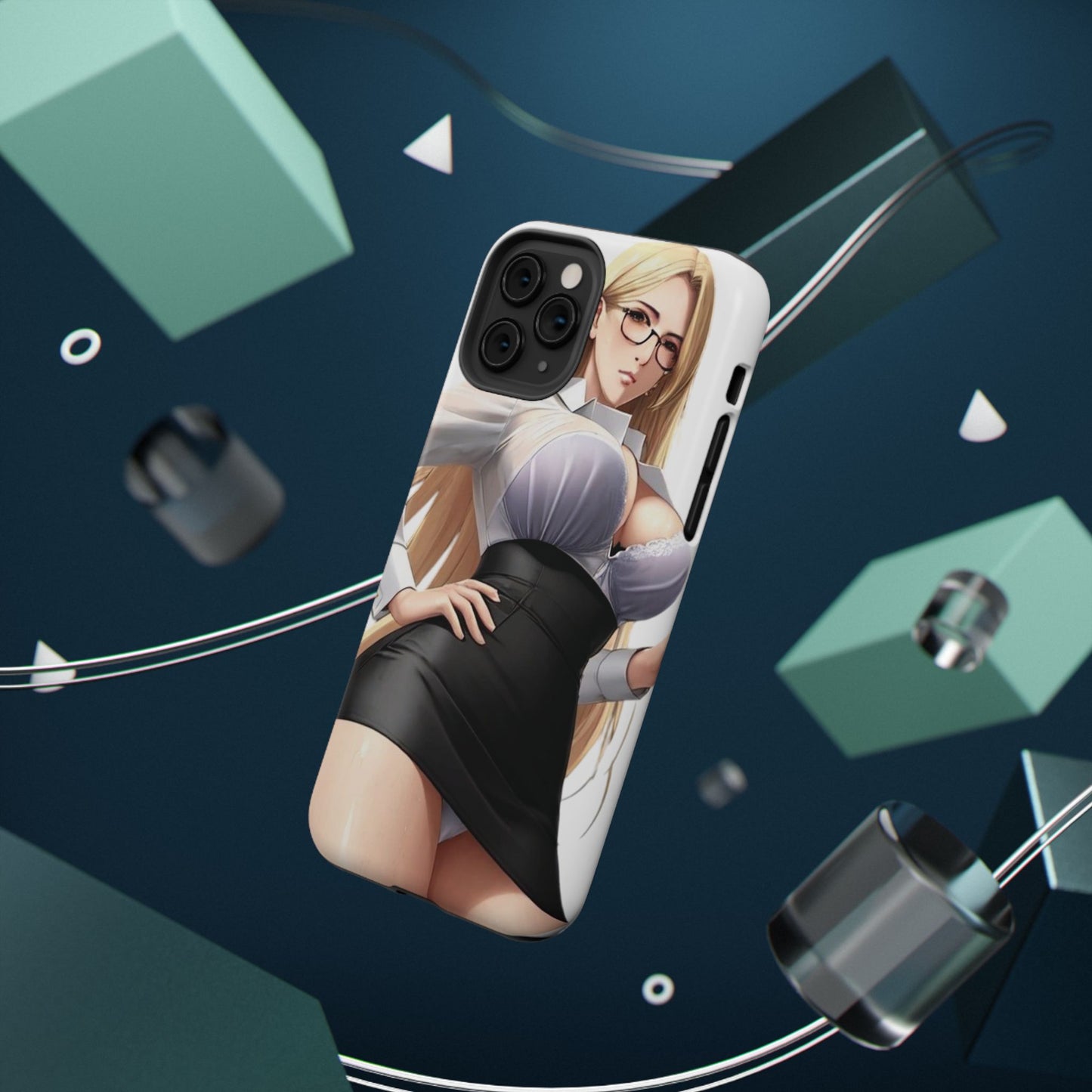 Impact-Resistant Phone Cases - Classy Blonde In Glasses