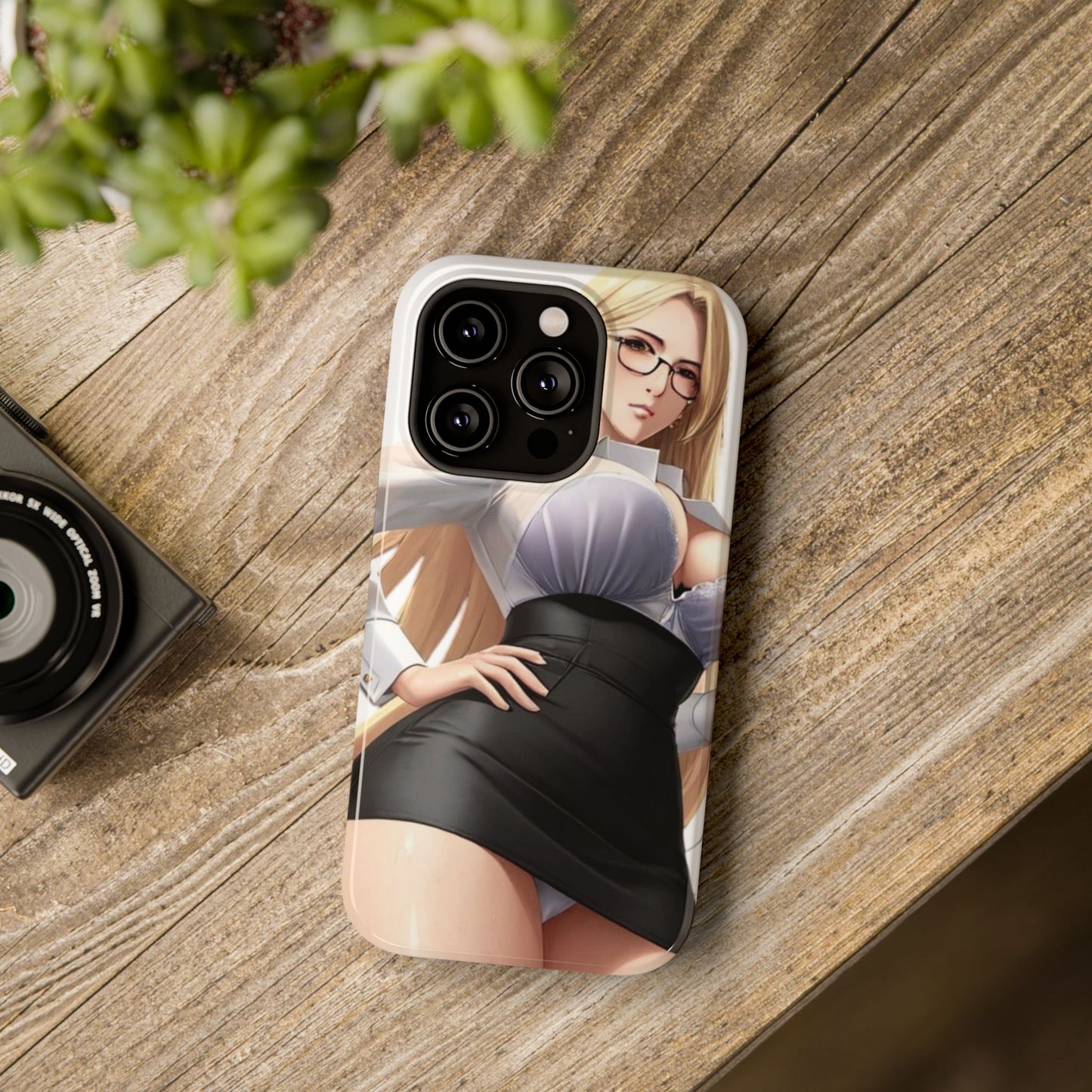 Impact-Resistant Phone Cases - Classy Blonde In Glasses