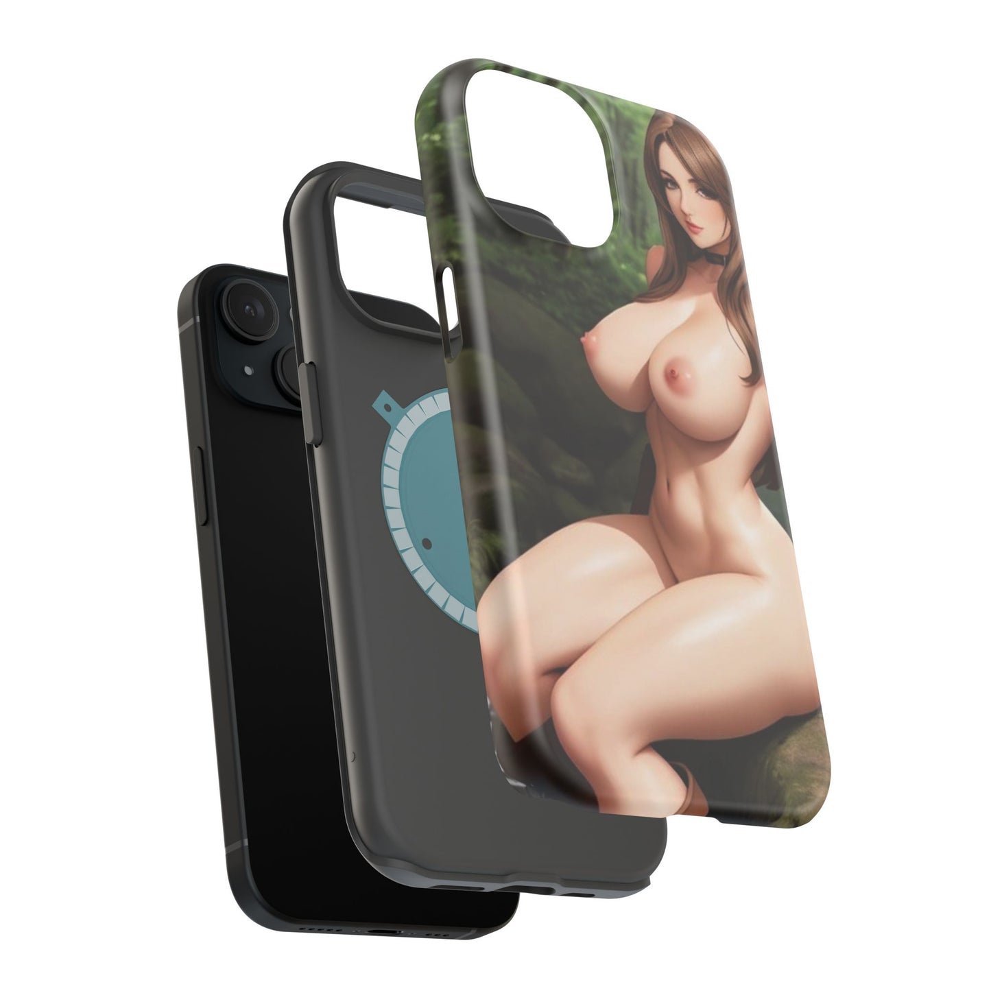 Impact-Resistant Cases - Nude Brunette by a Stream in the Forest