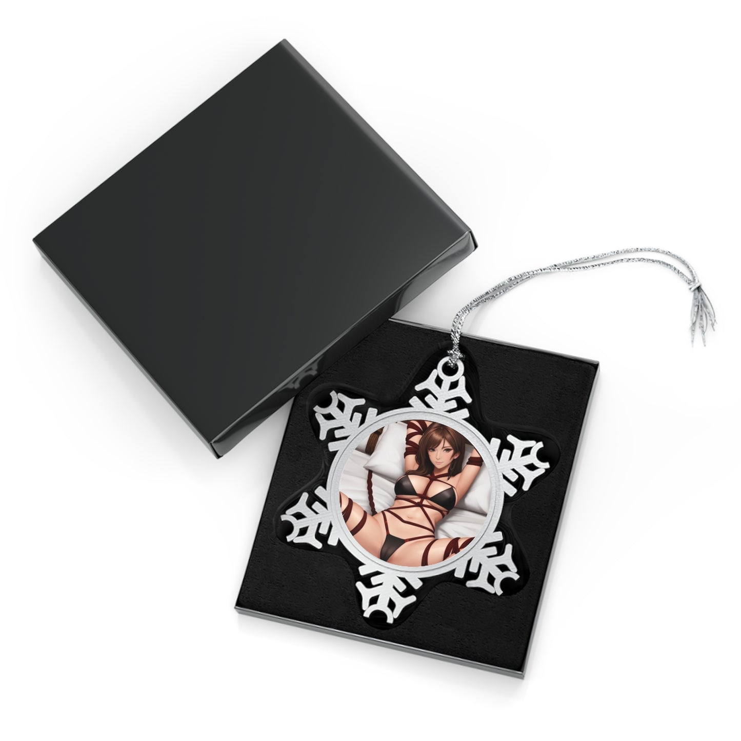 Pewter Snowflake Ornament - Roped Up Brunette