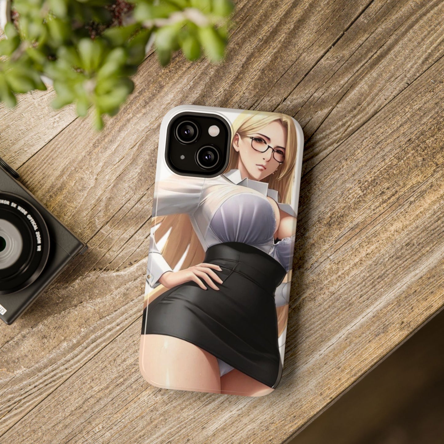 Impact-Resistant Phone Cases - Classy Blonde In Glasses