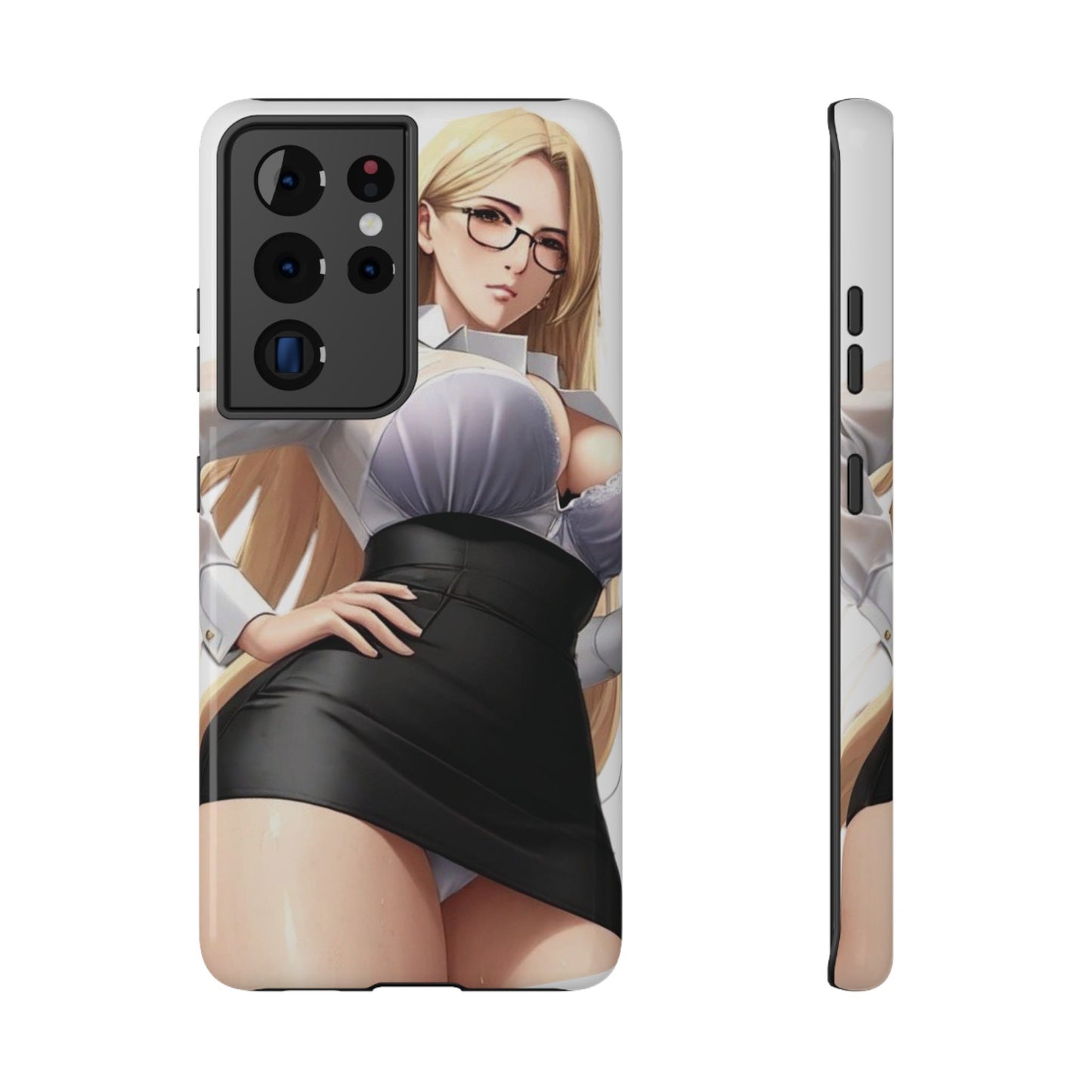 Impact-Resistant Phone Cases - Classy Blonde In Glasses