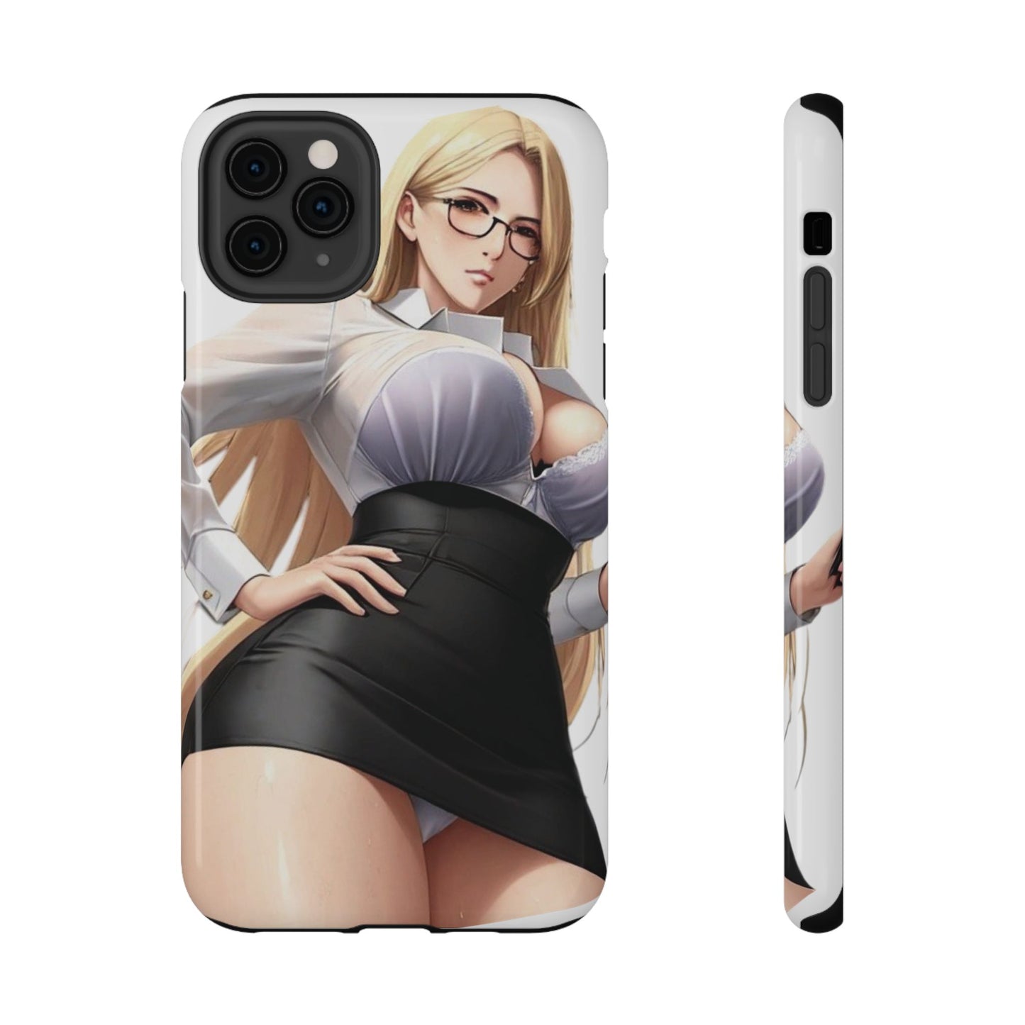 Impact-Resistant Phone Cases - Classy Blonde In Glasses