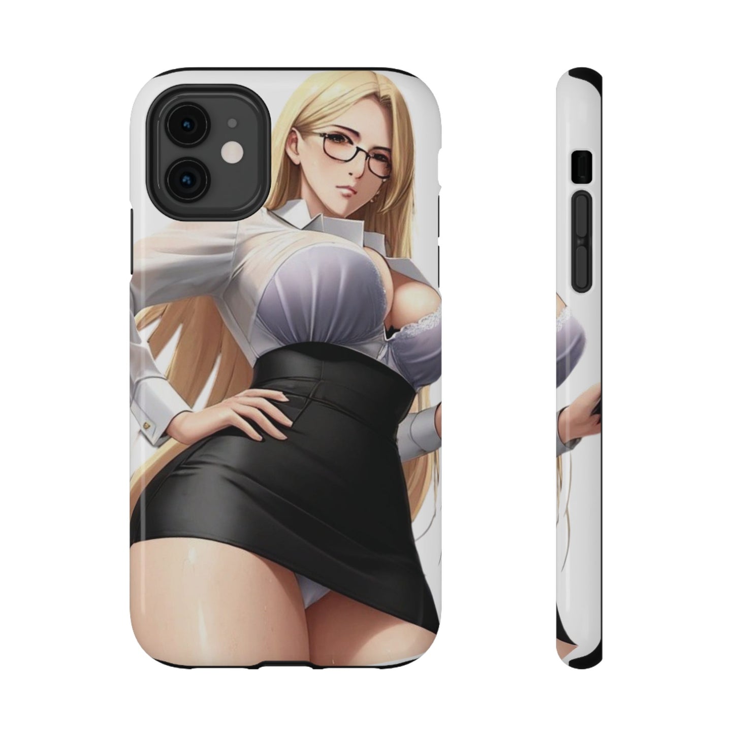 Impact-Resistant Phone Cases - Classy Blonde In Glasses