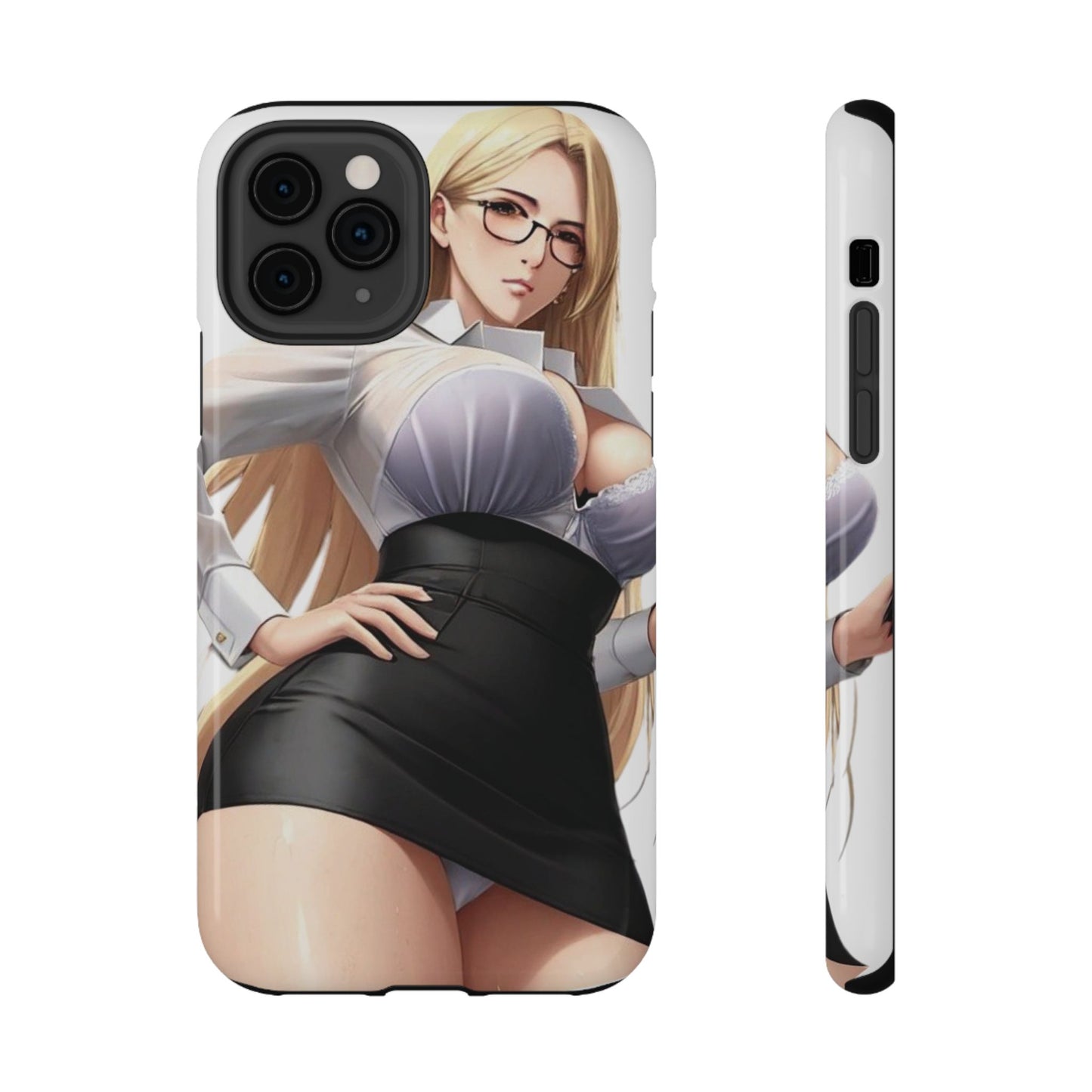 Impact-Resistant Phone Cases - Classy Blonde In Glasses