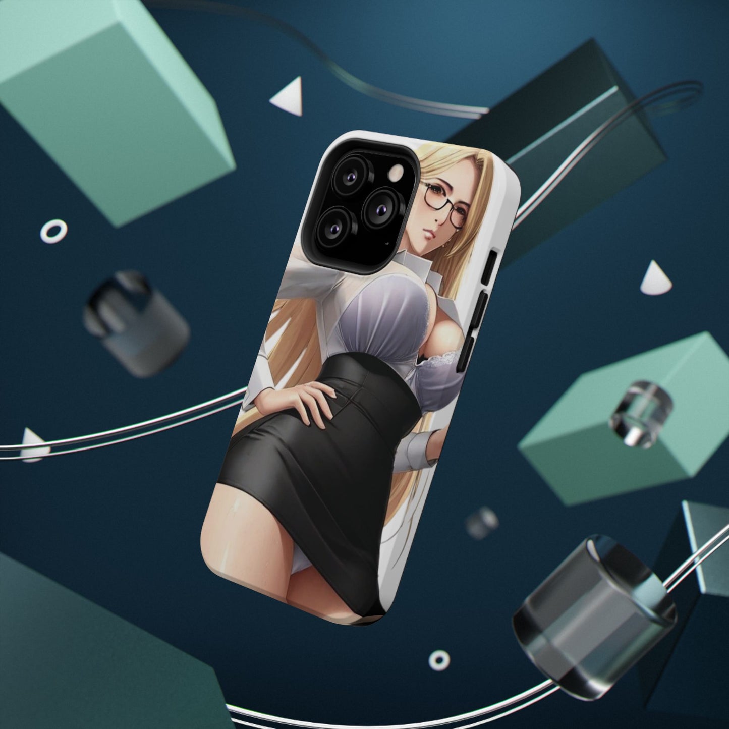 Impact-Resistant Phone Cases - Classy Blonde In Glasses