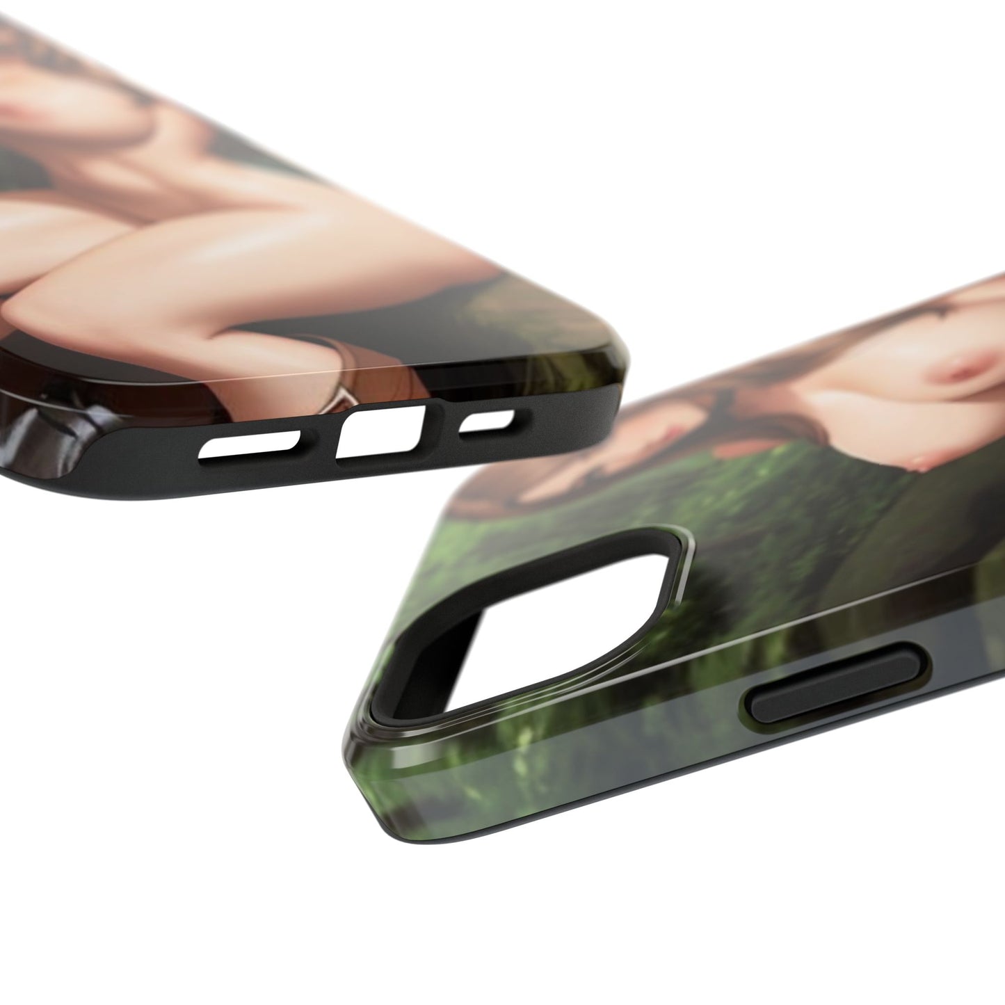 Impact-Resistant Cases - Nude Brunette by a Stream in the Forest