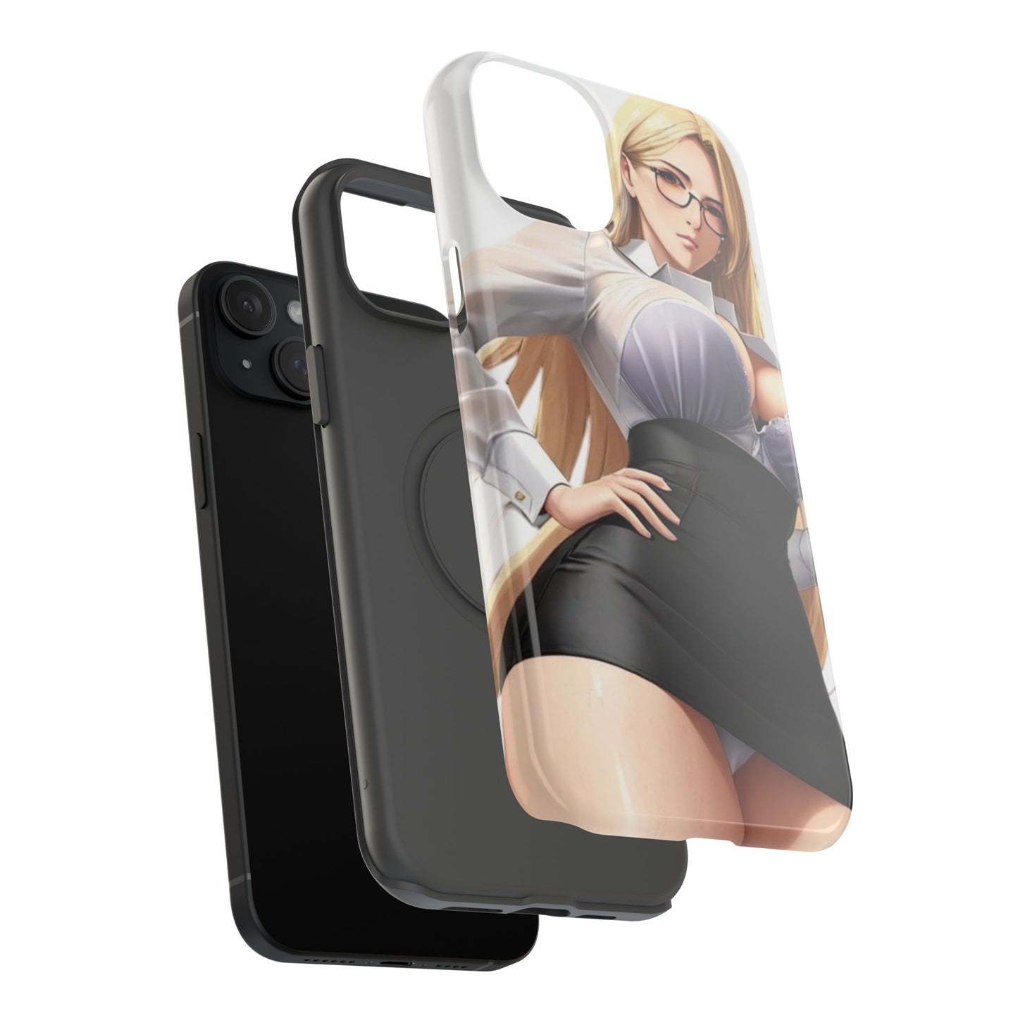 Impact-Resistant Phone Cases - Classy Blonde In Glasses