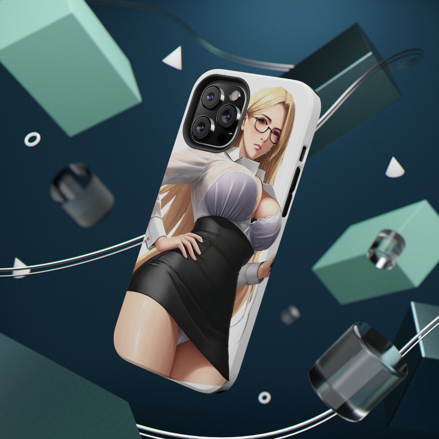 Impact-Resistant Phone Cases - Classy Blonde In Glasses