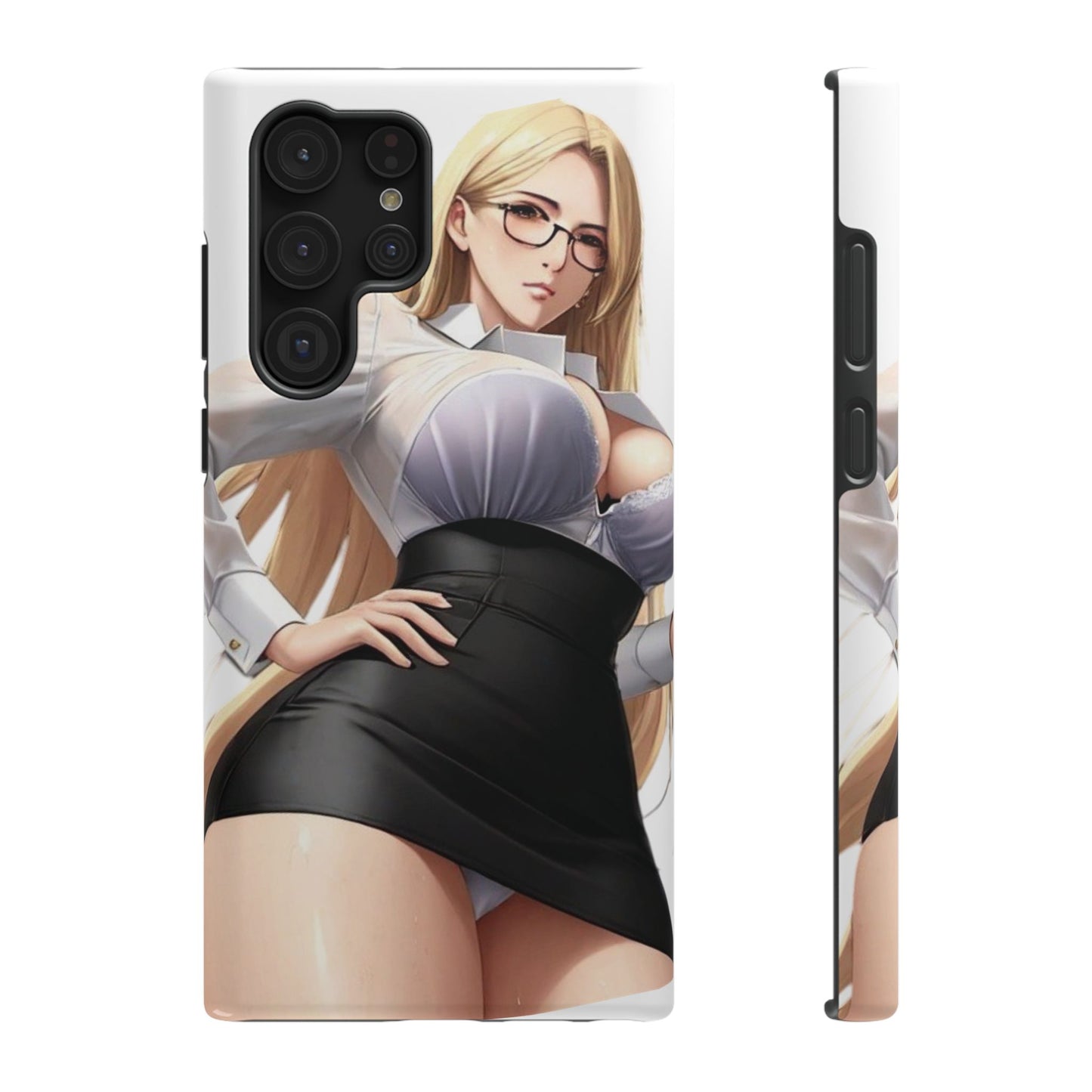 Impact-Resistant Phone Cases - Classy Blonde In Glasses